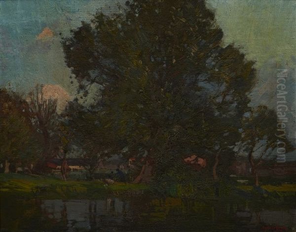 Land Of The Lavender Oil Painting by Sydney Long