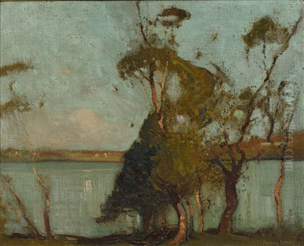 Sydney Harbour Oil Painting by Sydney Long