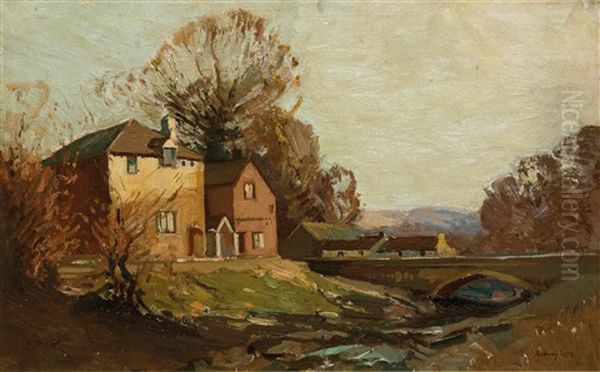 The Old Mill, Peter Tavy, Devon Oil Painting by Sydney Long