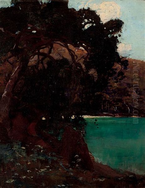 Sydney Harbour Oil Painting by Sydney Long