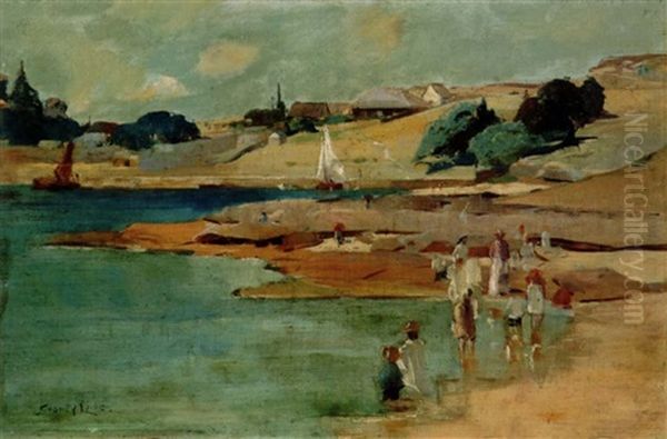 Vaucluse (a View Towards Watson's Bay) Oil Painting by Sydney Long