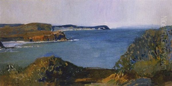 Coastal Headlands, Nsw Oil Painting by Sydney Long