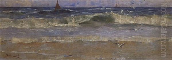 When Old Oceans Roar Oil Painting by Sydney Long