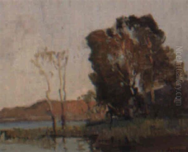 Narrabeen Lakes Oil Painting by Sydney Long