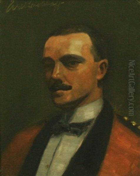 Portrait Of An Officer Oil Painting by William Francis (Will) Longstaff
