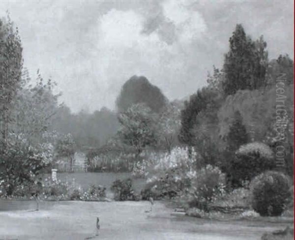 Garden, Midsummer Oil Painting by William Francis (Will) Longstaff