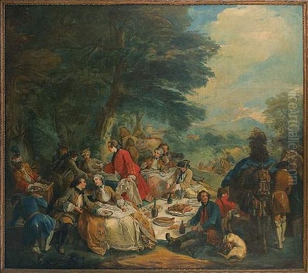 Le Repos De La Chasse Oil Painting by Carle van Loo