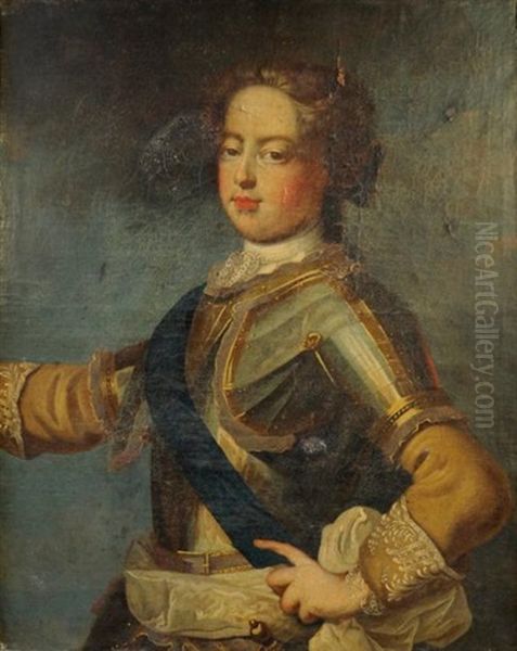 Portrait De Louis Xv Oil Painting by Jean-Baptiste van Loo