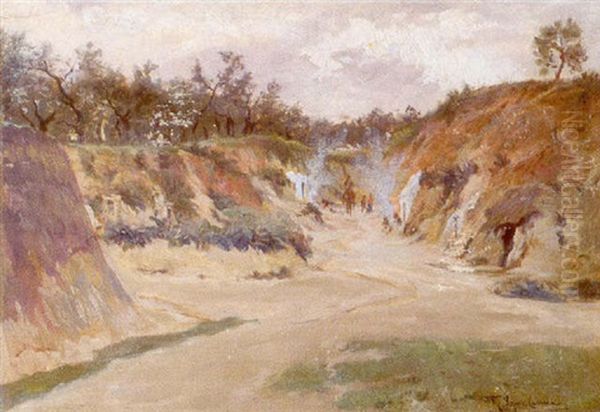 Por La Barranquilla Oil Painting by Ricardo Lopez Cabrera
