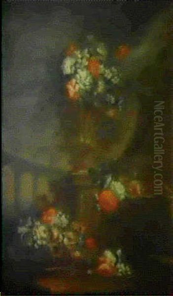 Nature Morte Con Vaso Di Fiori Oil Painting by Gasparo Lopez