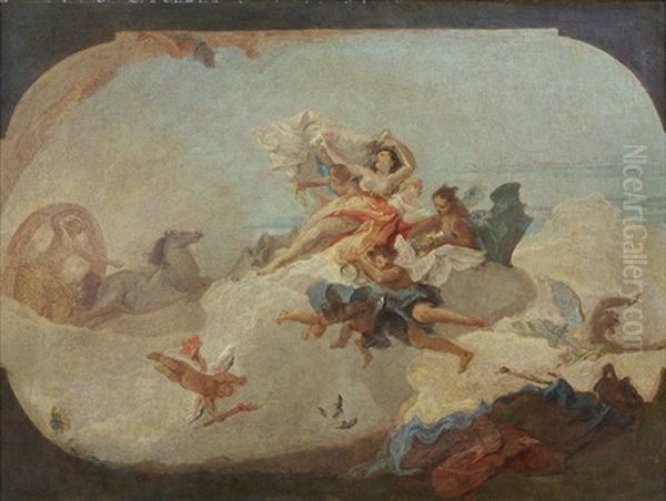 L'aurore (sketch) Oil Painting by Francesco Lorenzi