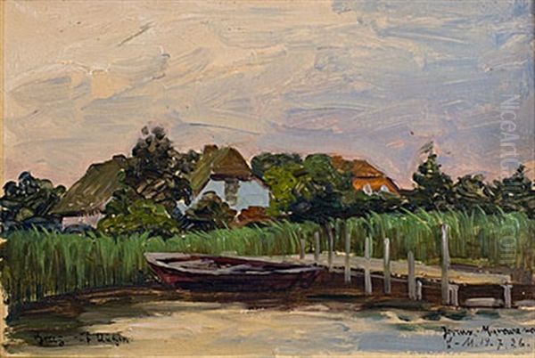 Breege Auf Rugen Oil Painting by Ernst Hugo Lorenz-Morovana