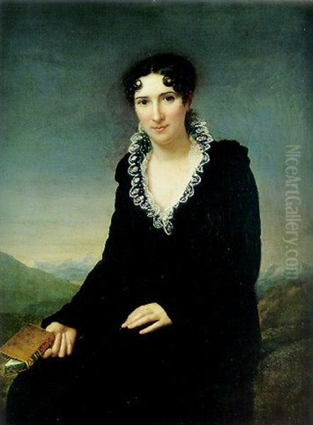 Portrait De Madame Desmarest Oil Painting by Henriette Lorimier