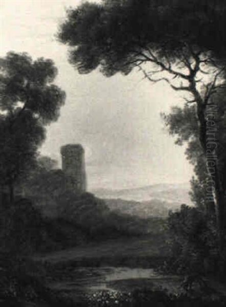 Landschaft Bei Sonnenaufgang Oil Painting by Claude Lorrain (Claude Gellee)
