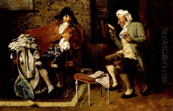 Die Vorlesung Oil Painting by Wilhelm Loewith