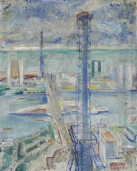 The Sky Ride, World Fair, Chicago Oil Painting by Adriaan Lubbers