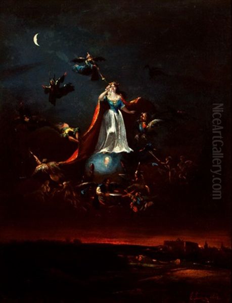 Las Intrigas De Napoleon Iii Oil Painting by Eugenio Lucas Velazquez