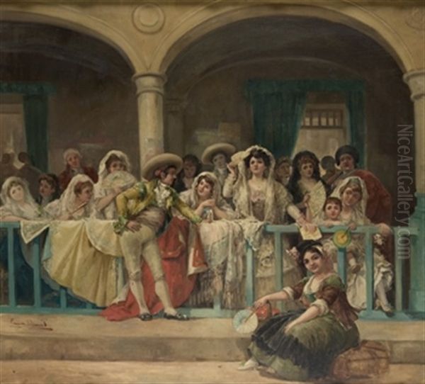 En El Palco Oil Painting by Eugenio Lucas Villamil