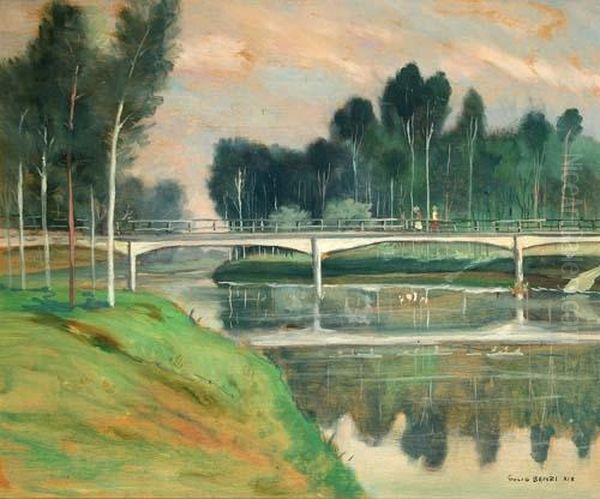 Passeggiata Nel Parco Oil Painting by Giulio Benzi