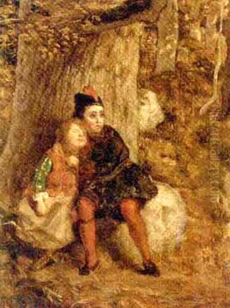 The Children In The Wood Oil Painting by Charles Lucy