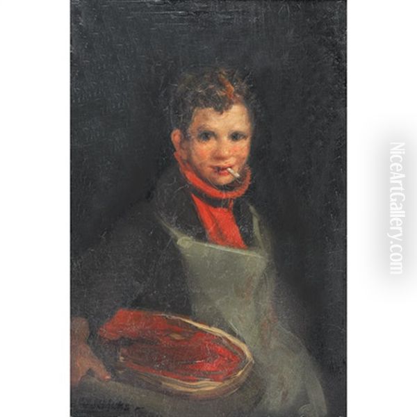Butcher Boy (east End) Oil Painting by George Luks