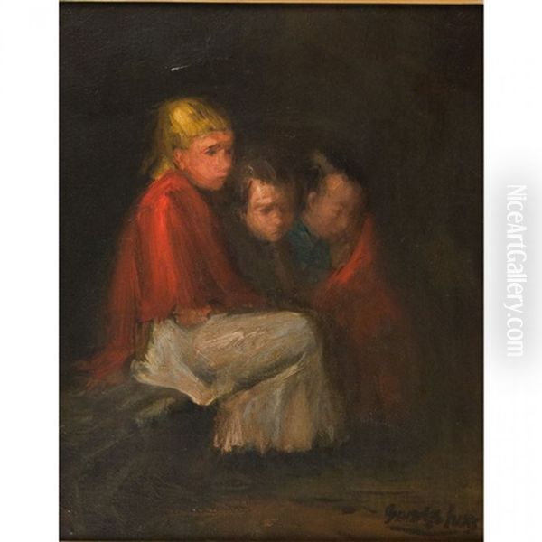 Children Of The Street Oil Painting by George Benjamin Luks