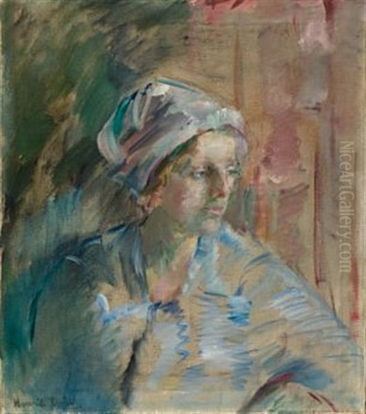 Portrett Av Min Hustru Oil Painting by Henrik Louis Lund