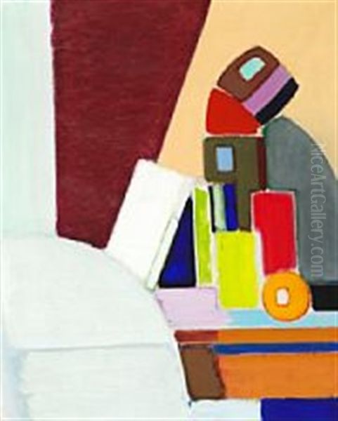 Still Life With Orange, Books And Boxes by Vilhelm Lundstrom