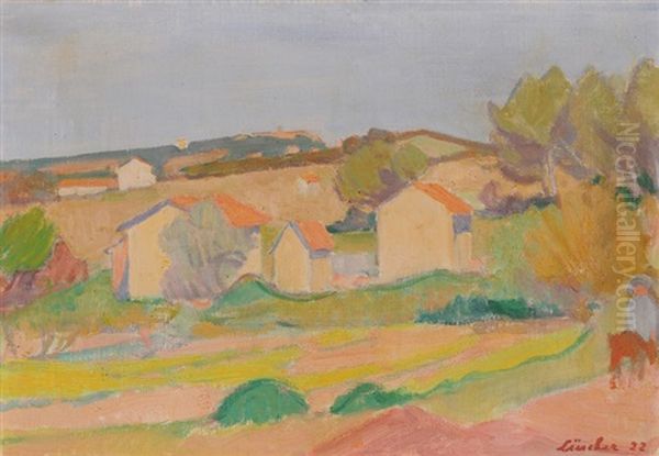 Sommer Bei Giens Oil Painting by Jean-Jacques Luscher