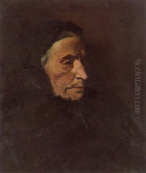 Portrat Von Gertrud Schaublin Oil Painting by Jean-Jacques Luscher