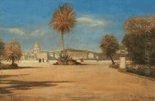 Vatikanischer Park Oil Painting by Ascan Lutteroth