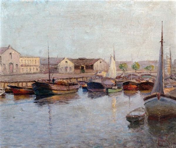 Riachuelo Oil Painting by Justo Maximo Lynch