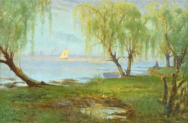 Costa Del Rio Oil Painting by Justo Maximo Lynch