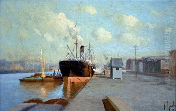 Riachuelo Oil Painting by Justo Maximo Lynch