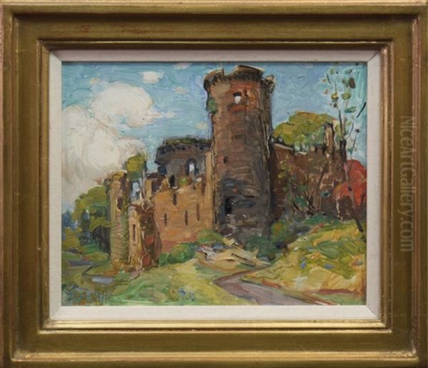 Bothwell Castle Oil Painting by Thomas Bonar Lyon