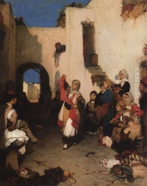 A Festival In Megara Oil Painting by Nikiforos (Nicephore) Lytras