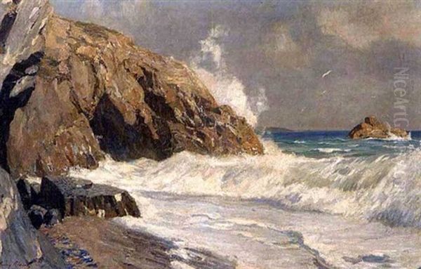 Meeresbrandung Oil Painting by Georg Macco