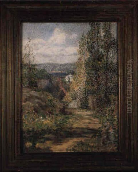 Landscape With Houses Oil Painting by Mary Nicholena Maccord