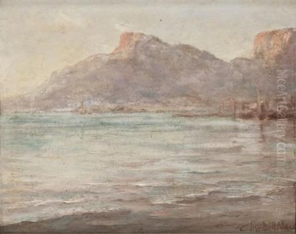 Old Cape Town Harbour Oil Painting by Edward Clark Churchill Mace