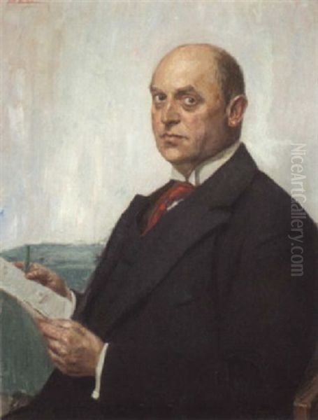 Portrait Eines Worpsweder Herrn Oil Painting by Fritz Mackensen