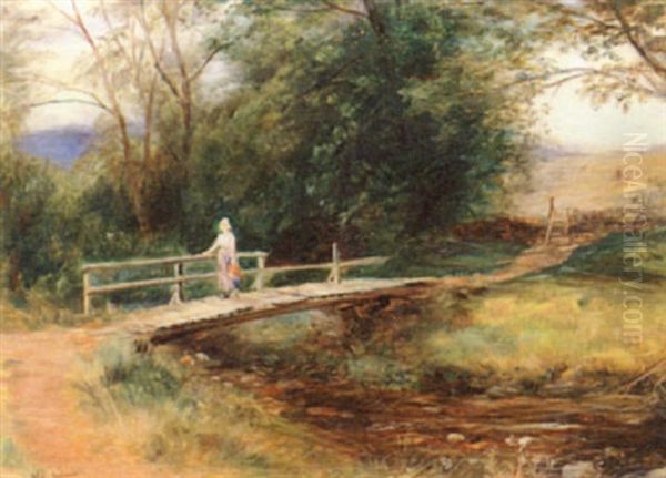 The Footbrigde Oil Painting by John MacWhirter