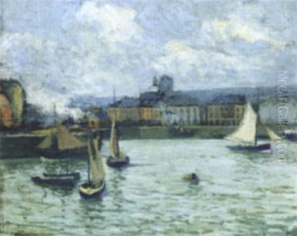 Le Port De Dieppe Oil Painting by Paul Madeline