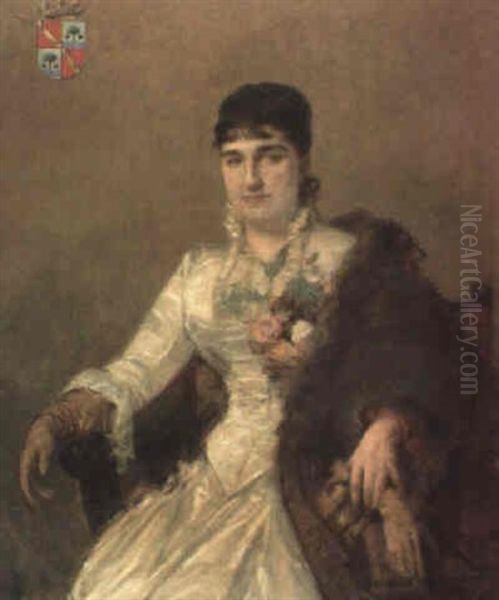 Hortensia Del Monte Oil Painting by Raimundo de Madrazo y Garreta