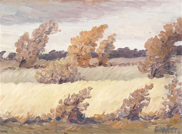 Sommerlandschaft Oil Painting by Emil Maetzel