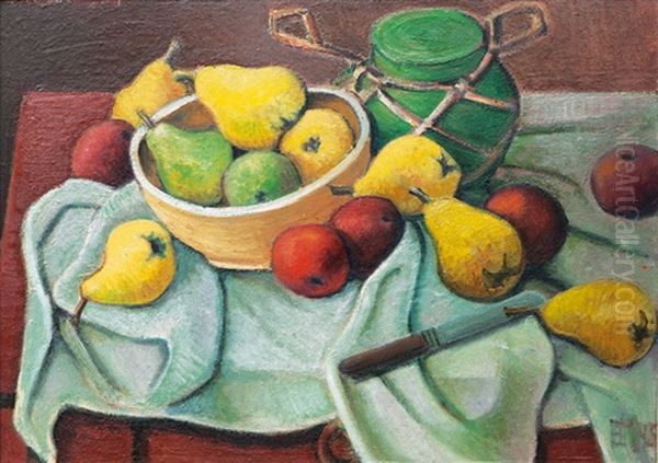 Still Life With Fruits Oil Painting by Emil Maetzel