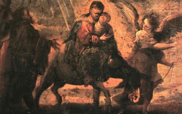 The Flight Into Egypt Oil Painting by Francesco Maffei