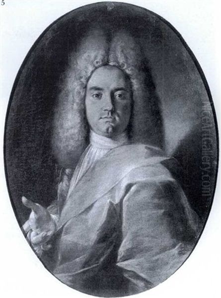 Ritratti Di Don Carlo Francesco Martignoni & Di Chiara Martignoni Nata Cigalini Oil Painting by Pietro Antonio Magatti