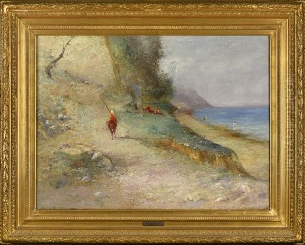 Cavalier Au Bord De La Cote Oil Painting by Andre Maglione