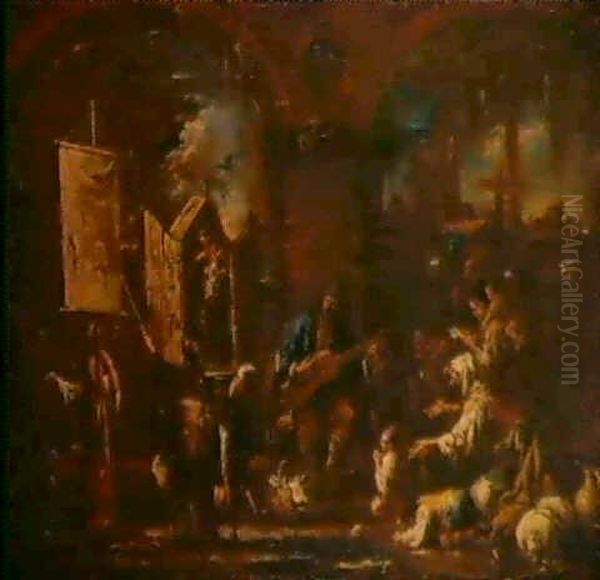 Cantastorie Oil Painting by Alessandro Magnasco