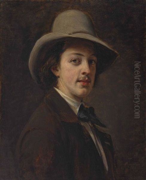 Paul Heyse Oil Painting by Eduard Magnus
